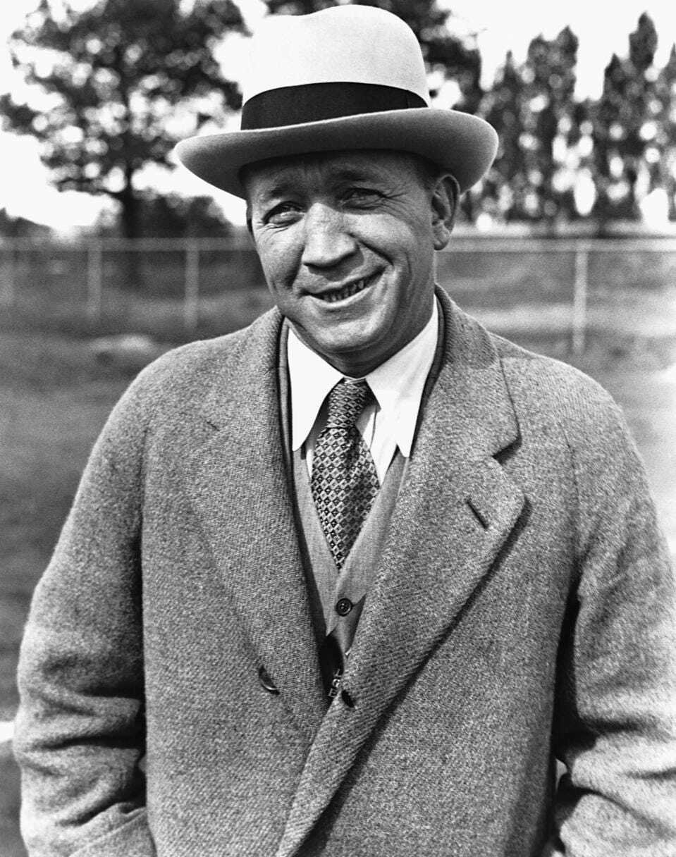 Knute Kenneth Rockne (1888-1931), an American football coach who built the Notre Dame football team into a national collegiate power. (Photo by © CORBIS/Corbis via Getty Images) CORBIS VIA GETTY IMAGES