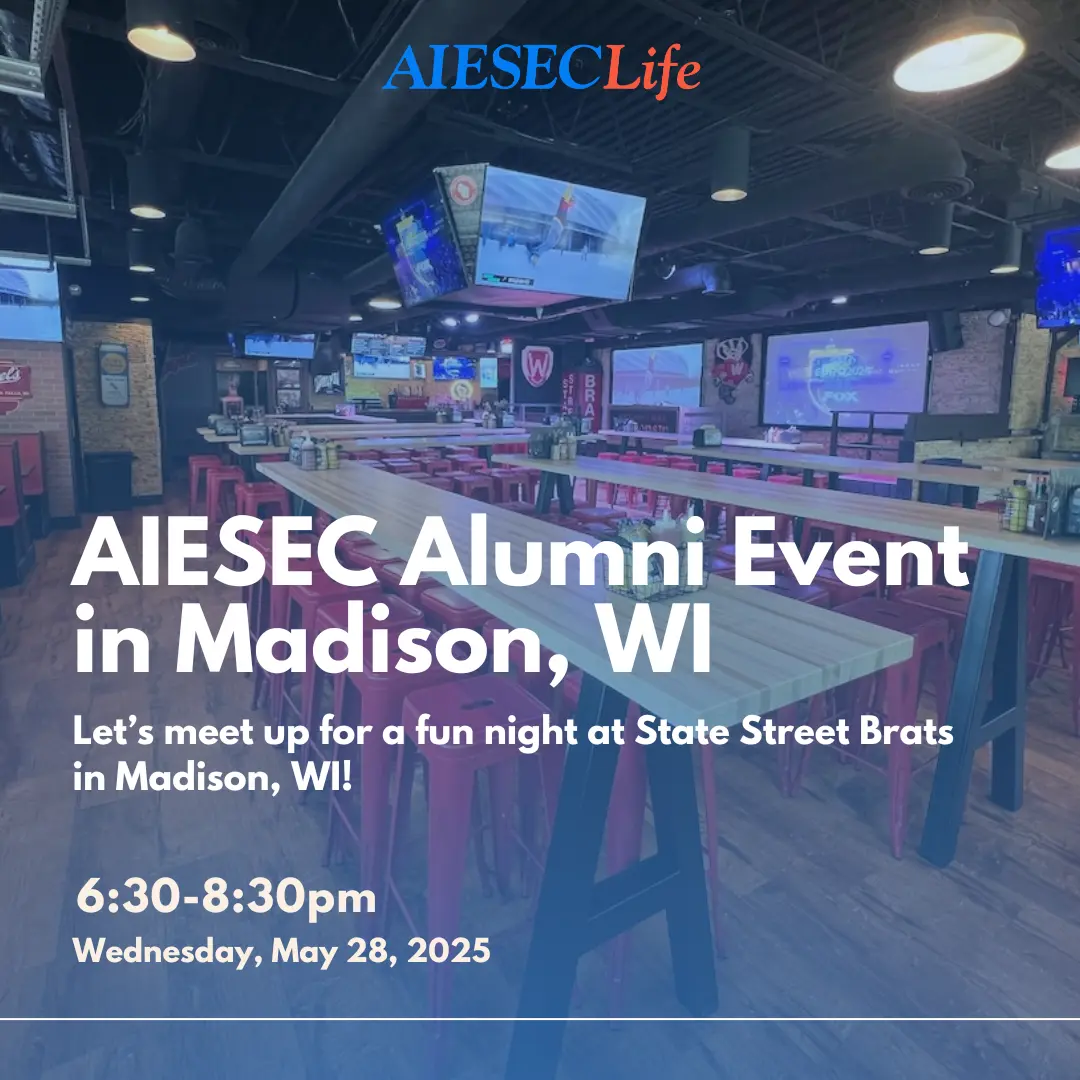 Alumni Meetup in Madison, WI. 6:30-8:30pm