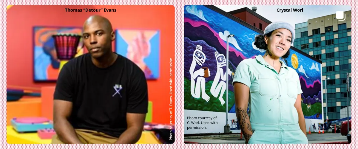Pictures of Thomas "Detour" Evans and Crystal Worl
