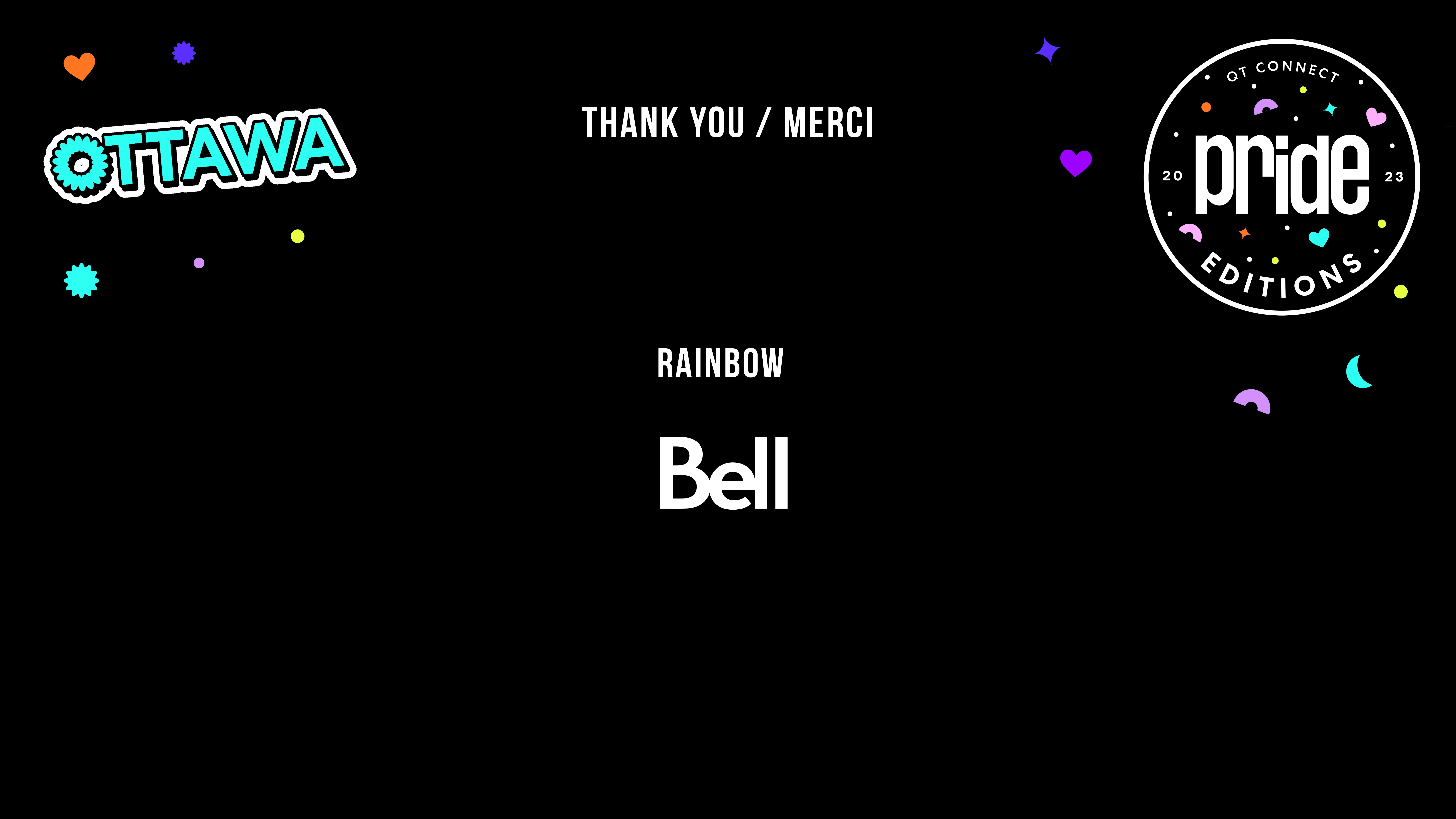 Bannière QT Connect Pride Edition sur fond noir avec la mention 