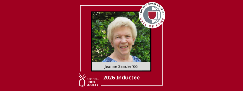Presenting 2026 Hotelie Hall of Fame Story - Jeanne Sander ’66